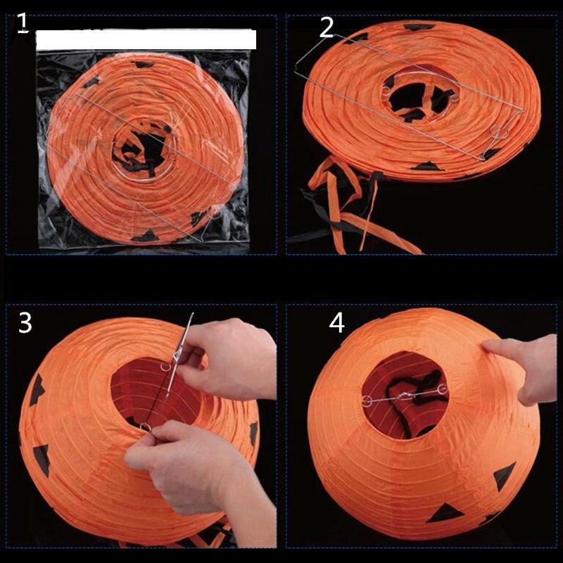 Pumpkin Paper Lantern for Halloween Decorations