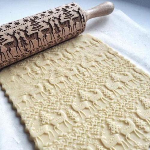 Embossing Rolling Pin For Christmas