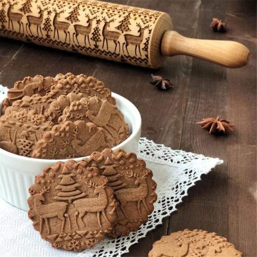 Embossing Rolling Pin For Christmas