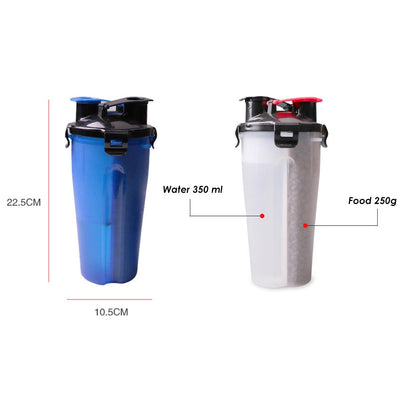 2-in-1 Dog Travel Bottle, Pet Feeder And Water Bowl