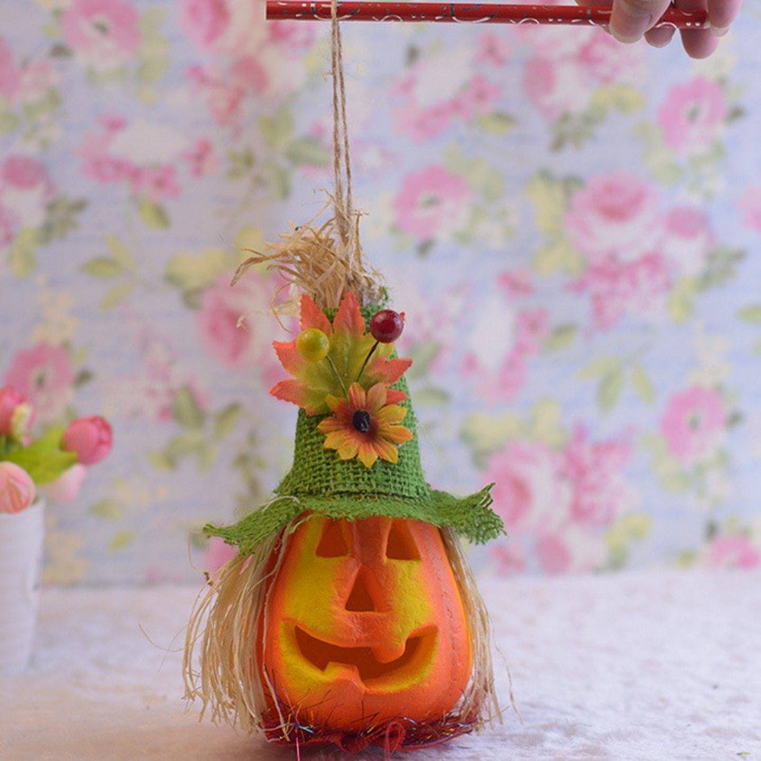 Scarecrow Pumpkin Lantern Halloween Decorations