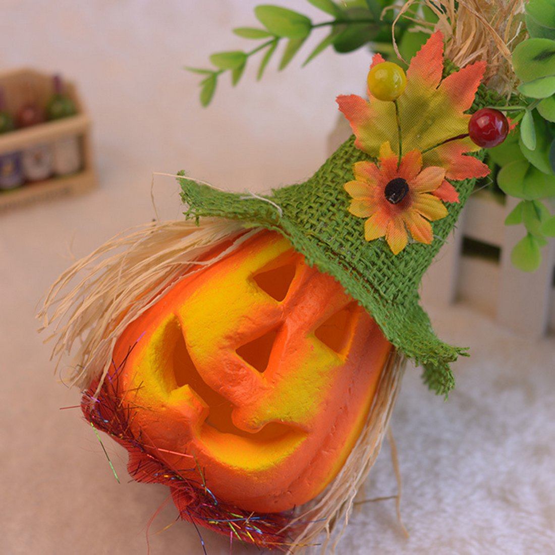 Scarecrow Pumpkin Lantern Halloween Decorations