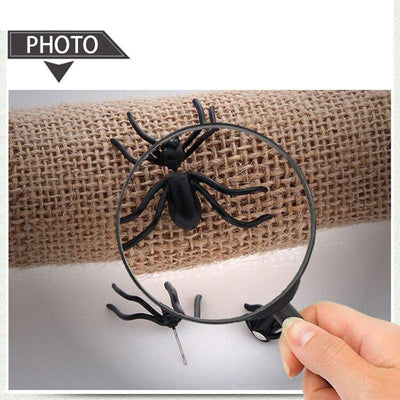 3D Creepy Black Spider Halloween Earring