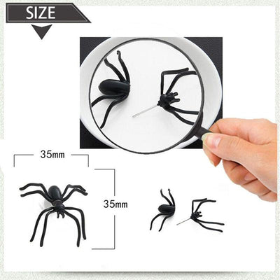 3D Creepy Black Spider Halloween Earring