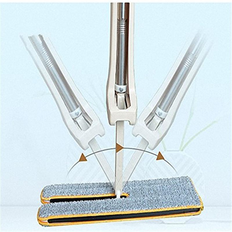 Two-Side Microfiber Mop for 360-Degree, All Types Floor Cleaning