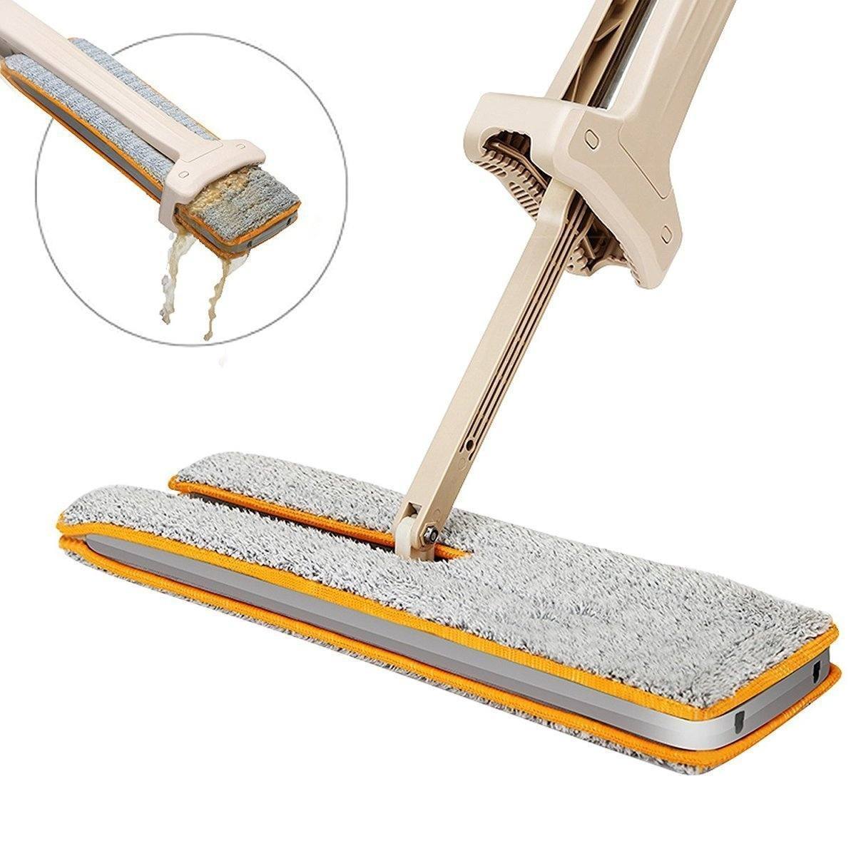 Two-Side Microfiber Mop for 360-Degree, All Types Floor Cleaning