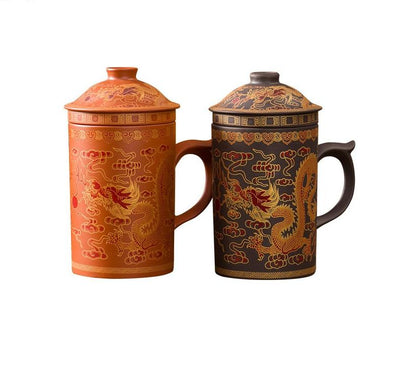 Oriental Ceramic Tea Mug Infuser