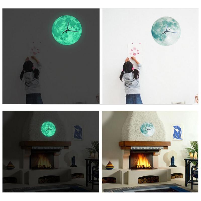 Moon Glow In The Dark Clock