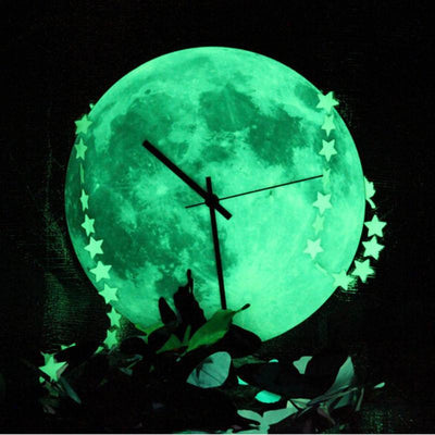 Moon Glow In The Dark Clock