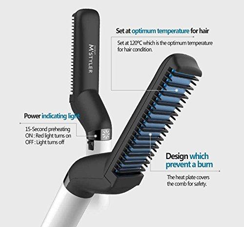 Hair Curling Iron Brush For Men