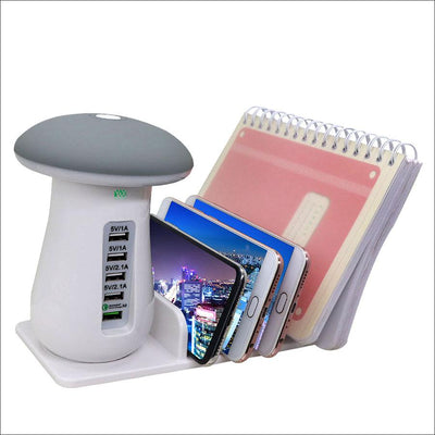 5 Usb Charging Station With Night Light For Reading