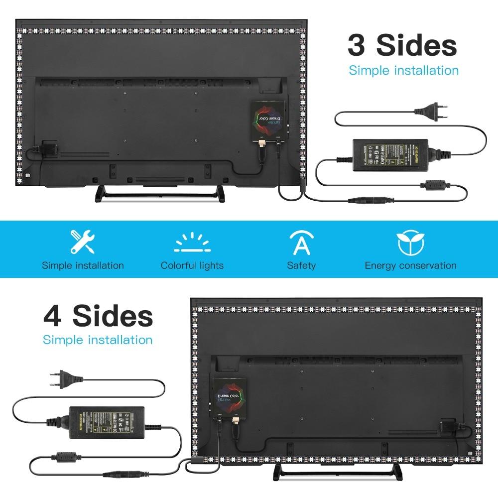 DIY Dream Color Background Lighting Kit for Smart TVs and PC