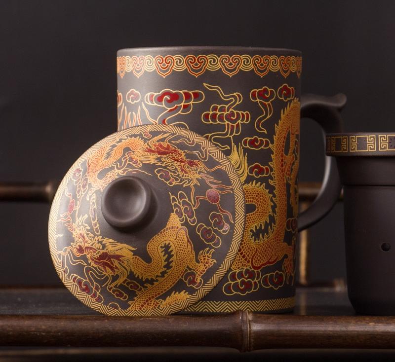 Oriental Ceramic Tea Mug Infuser