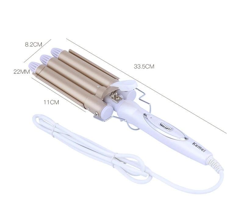 3-Barrel Ceramic Hair Curling Iron