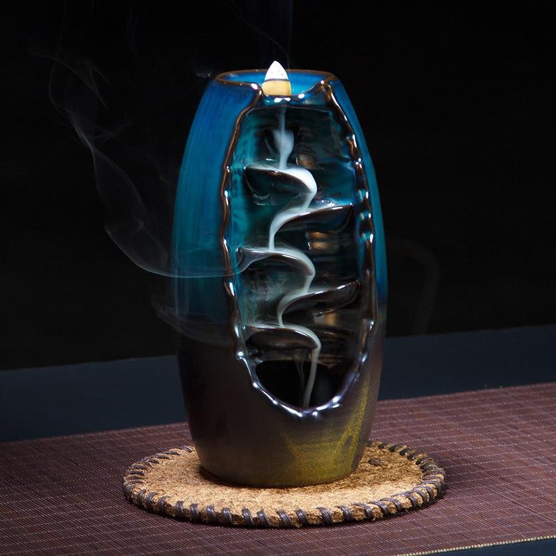 Ceramic Waterfall Backflow Incense Holder
