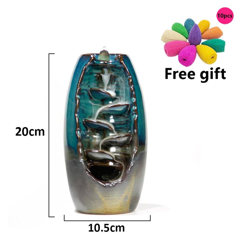 Ceramic Waterfall Backflow Incense Holder