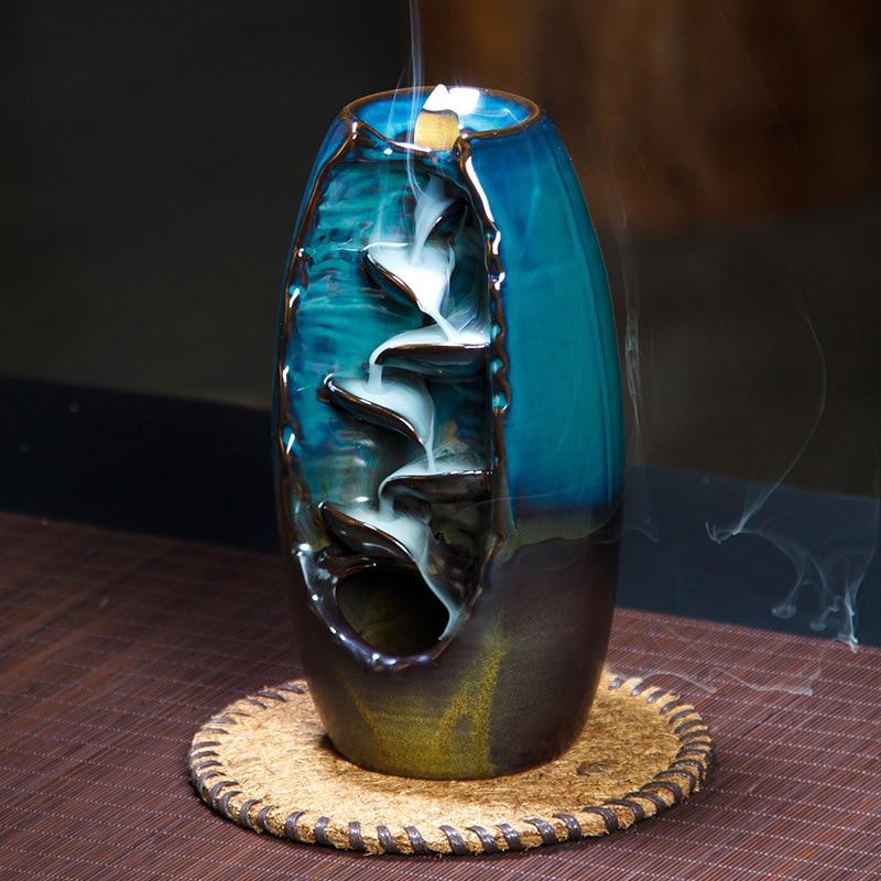 Ceramic Waterfall Backflow Incense Holder