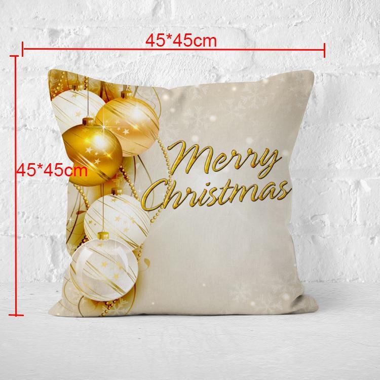 Short Plush Christmas Pillow Cover