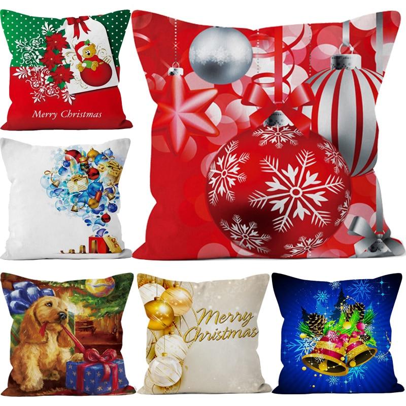 Short Plush Christmas Pillow Cover