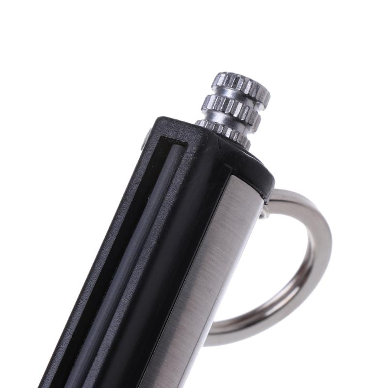 Metal Keychain Lighter With Permanent Match