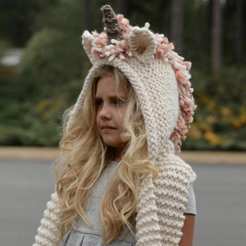 Unicorn Crochet Hat For Kids