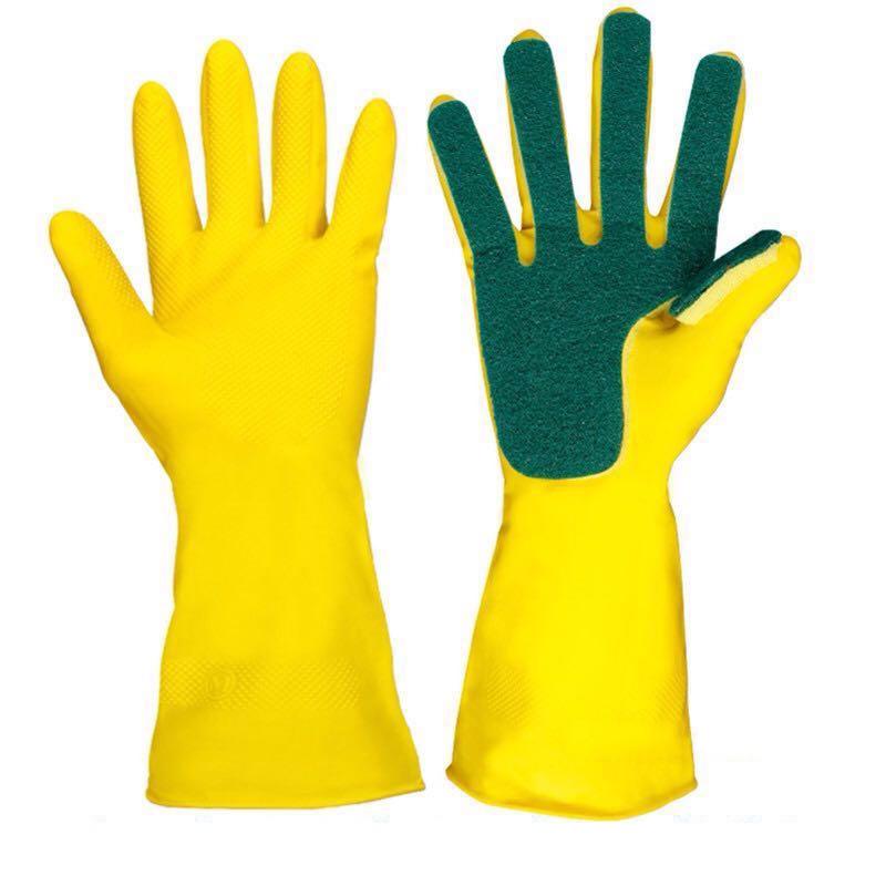 Kitchen Cleaning, Dishwashing Reusable Latex Gloves