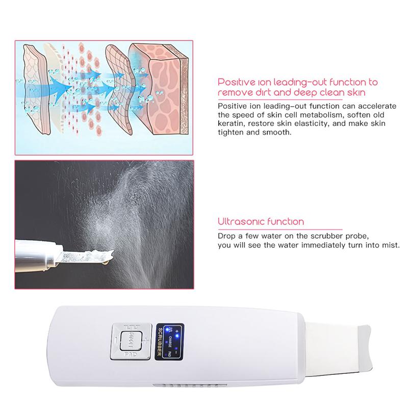 Ultrasonic Skin Scrubber Anti-Aging Facial Cleanser