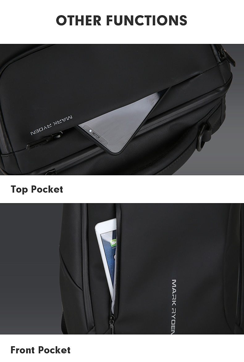 Anti-Thief USB Charging Minimalist Travel Backpack for Men