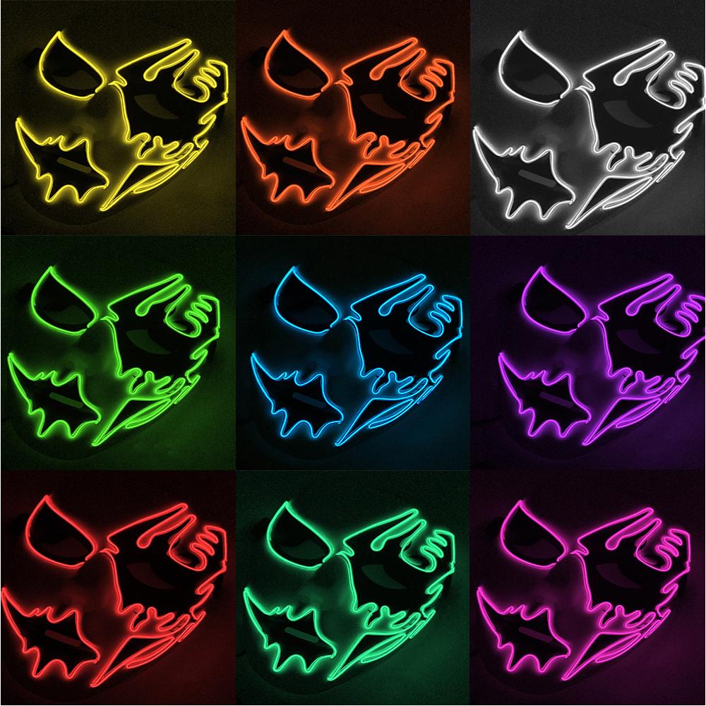 Hand-Painted Illuminating Halloween Masks