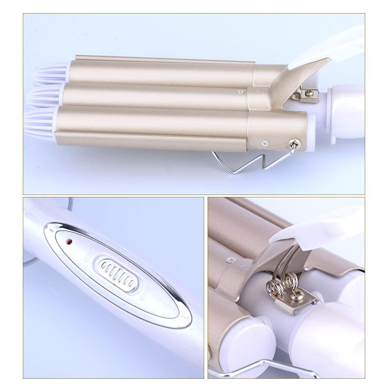 3-Barrel Ceramic Hair Curling Iron