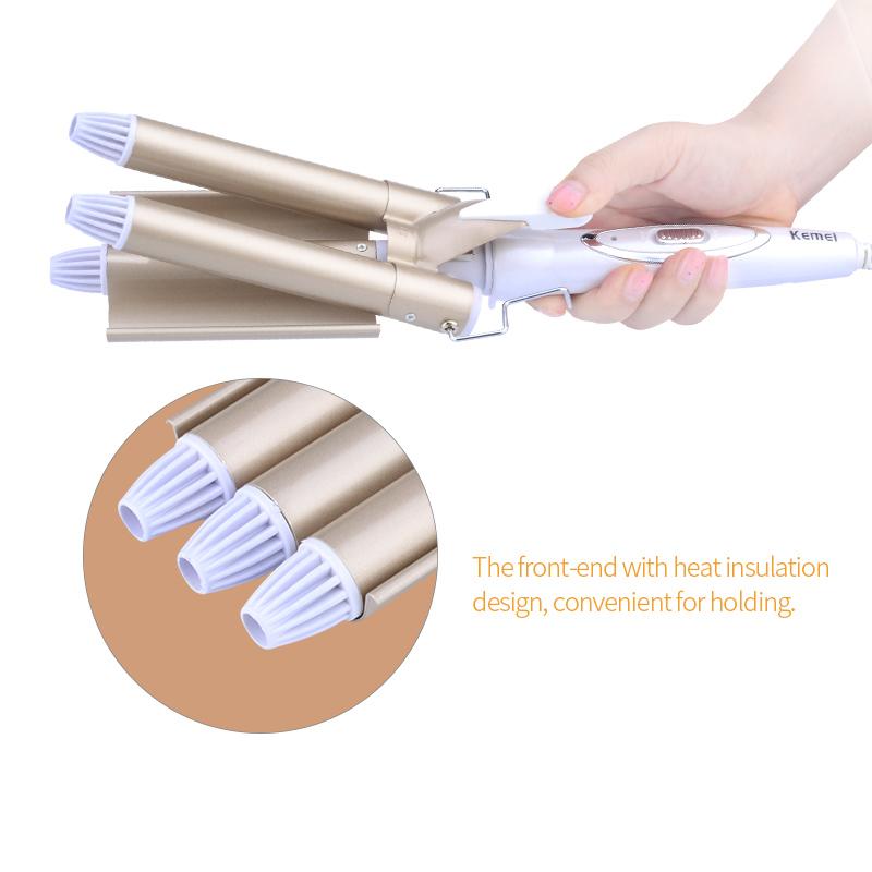 3-Barrel Ceramic Hair Curling Iron