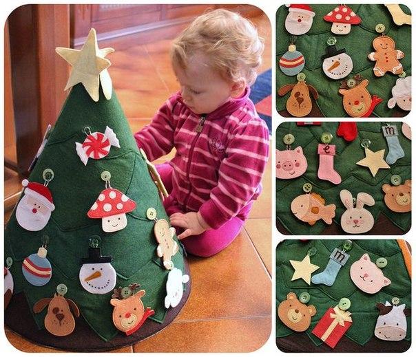 DIY Felt Christmas Tree For Toddlers