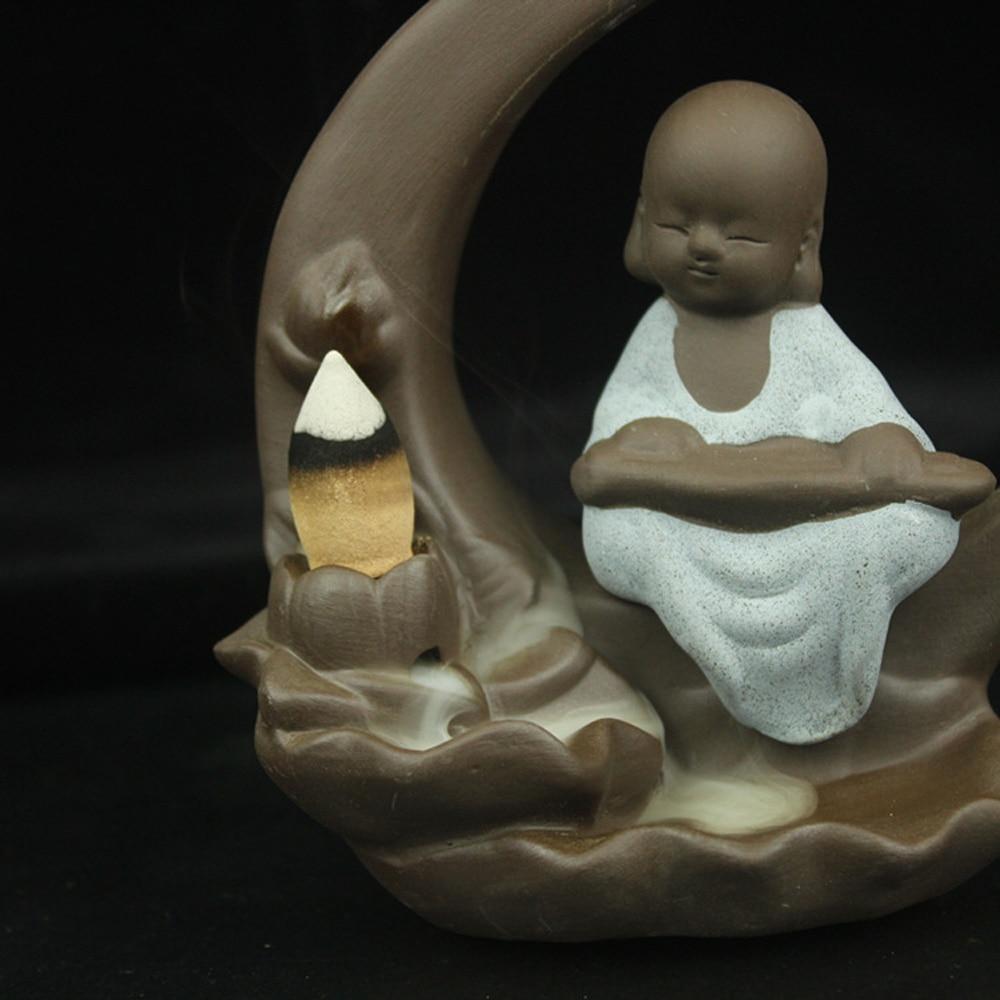Ceramic Little Monk Backflow Incense Holder