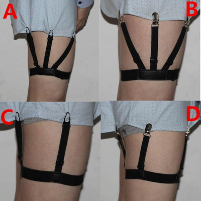 Elastic Adjustable Garters To Eliminate Shirt Crease