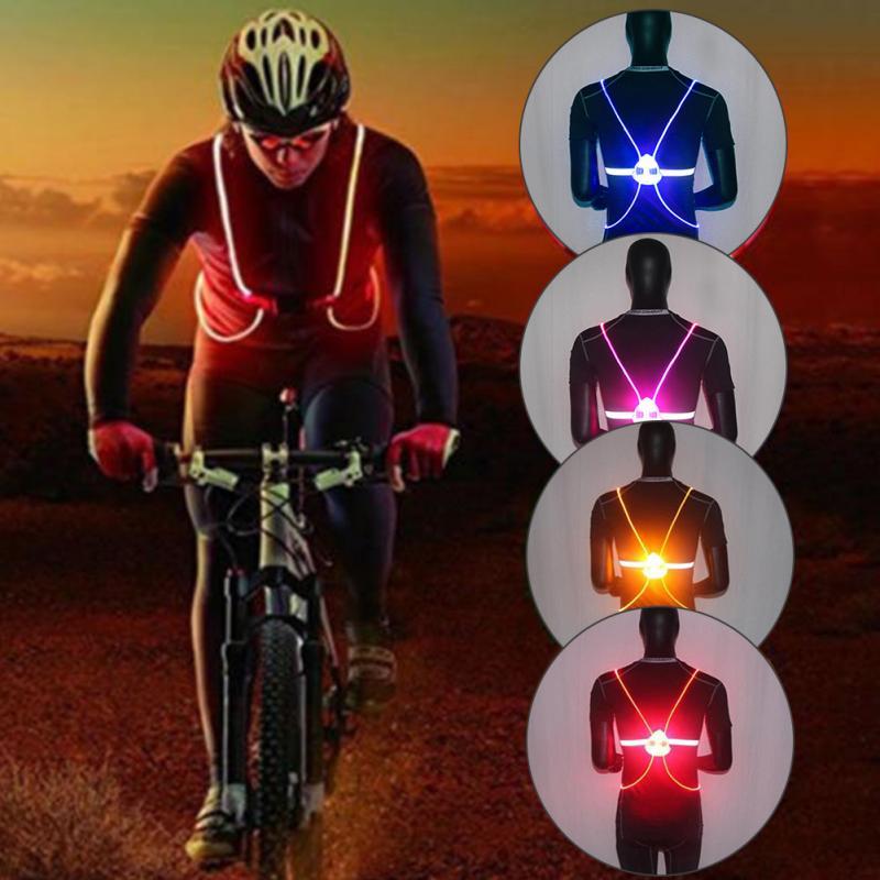 LED Reflective Vest For Night Running Or Cycling