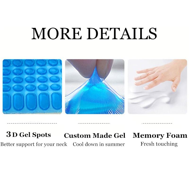 Silicone Gel, Memory Foam Orthopedic Pillow for Neck Pain