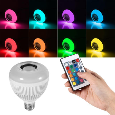 LED Bulb with a Remote Control Bluetooth Speaker