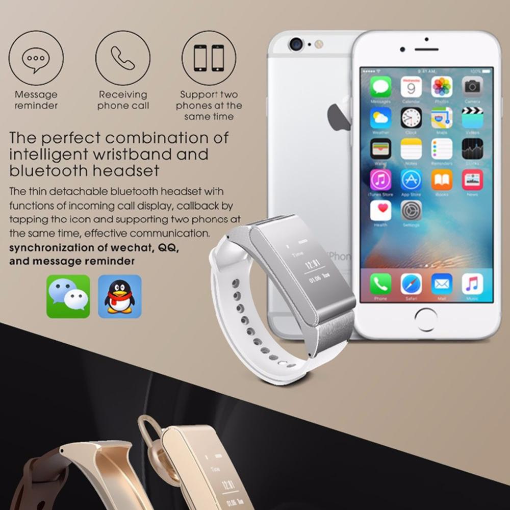 Fitness Tracker Wristband With Bluetooth Headset