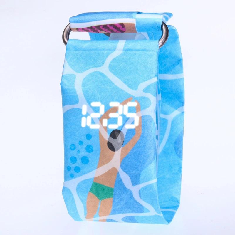 Unique LED Waterproof Paper Digital Watch