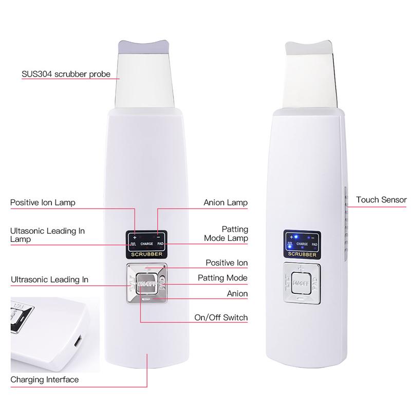 Ultrasonic Skin Scrubber Anti-Aging Facial Cleanser