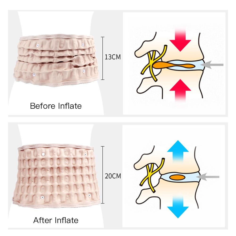 Lumbar back pain relief belt