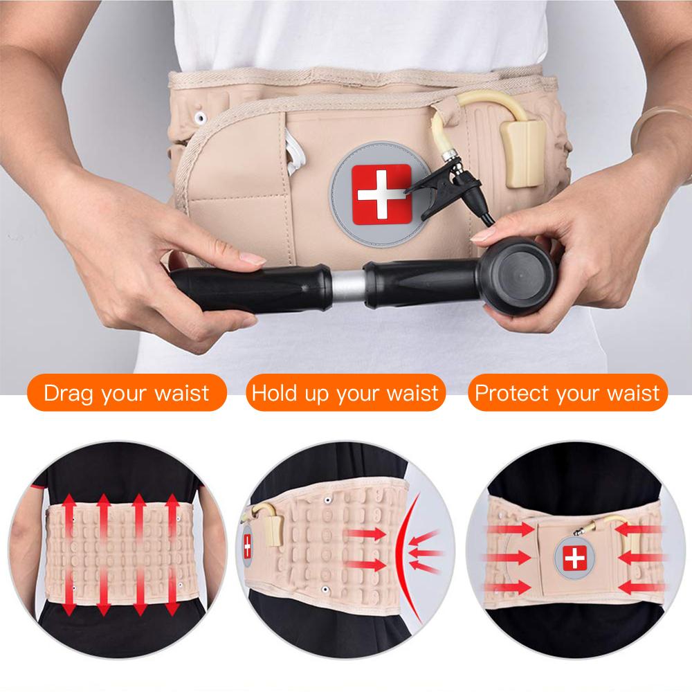 Lumbar back pain relief belt