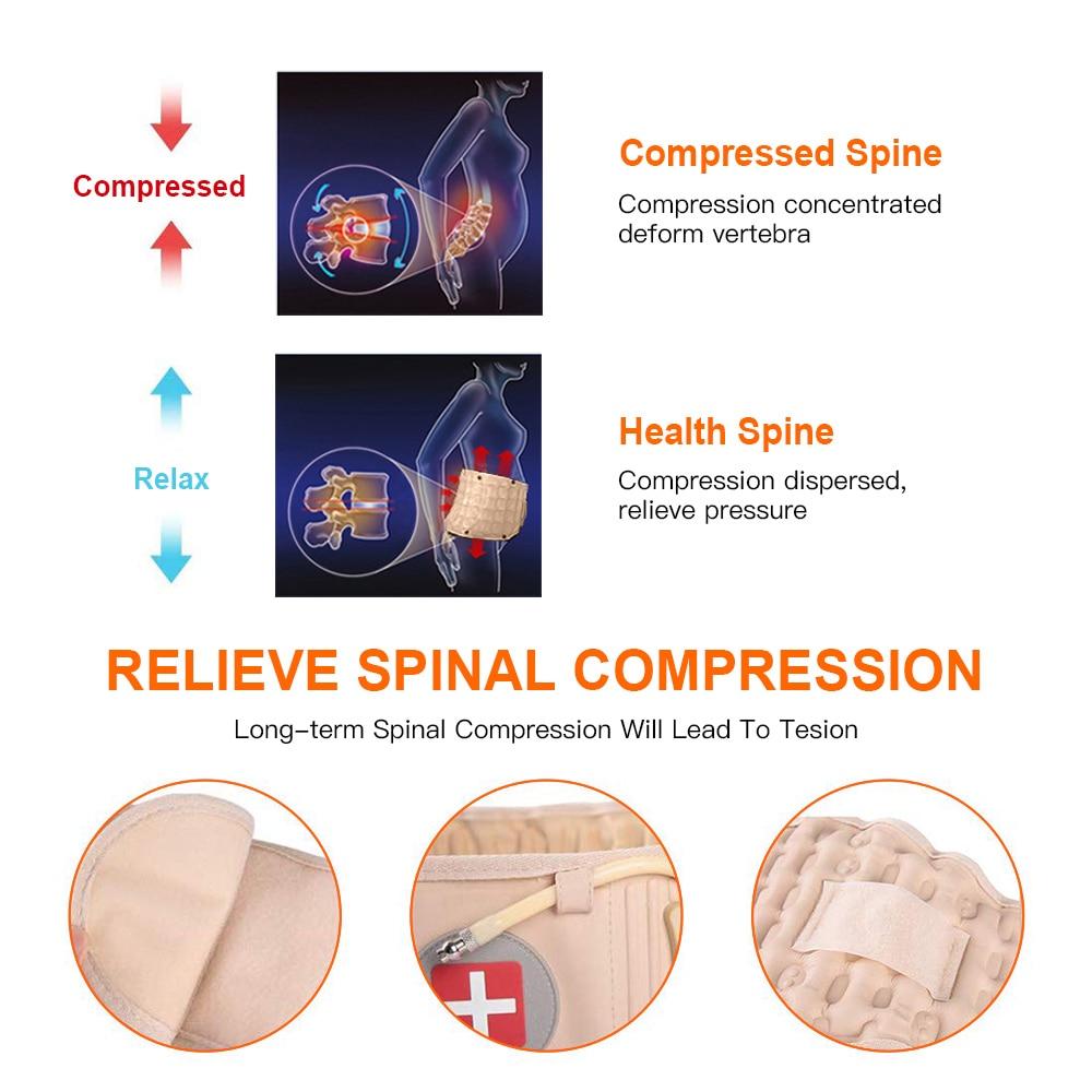 Lumbar back pain relief belt