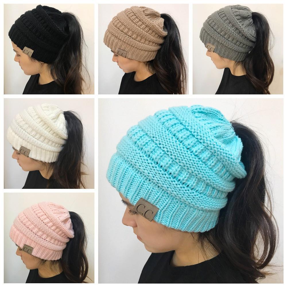 Ponytail Beanie Cap For Women
