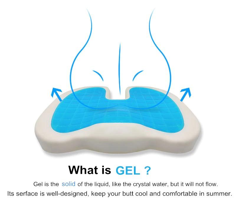 Multipurpose Orthopedic Cooling Gel Seat Coccyx Cushion