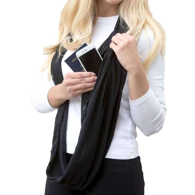 Hidden Pocket Travel Scarf