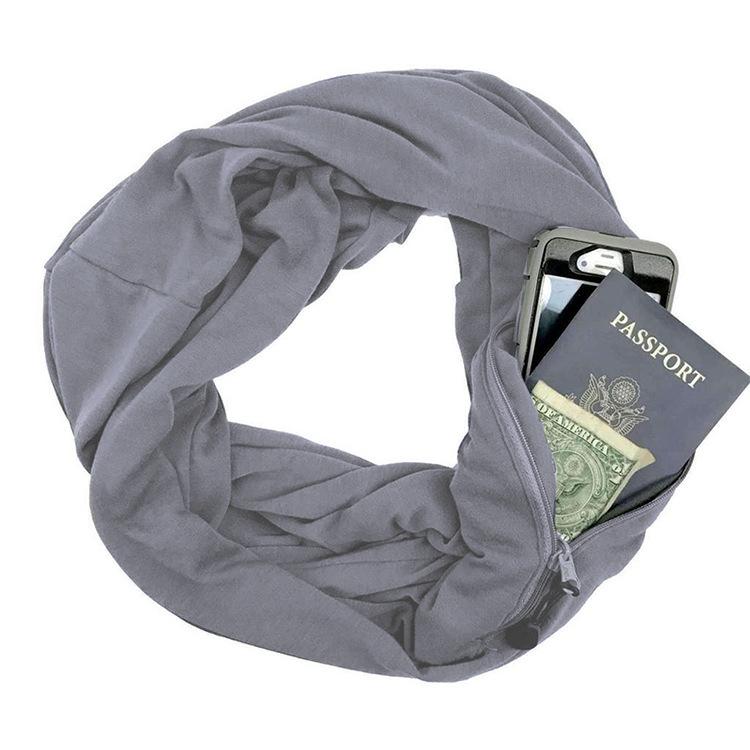 Hidden Pocket Travel Scarf