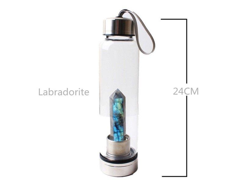 Natural Elixir Labradorite Water Bottle Quartz