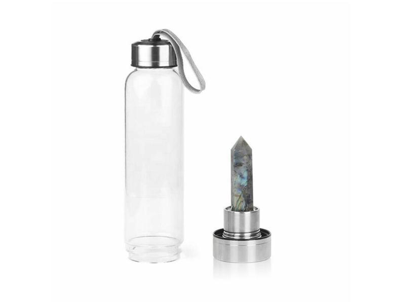Natural Elixir Labradorite Water Bottle Quartz