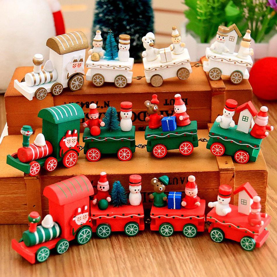 Christmas Wooden Train Set
